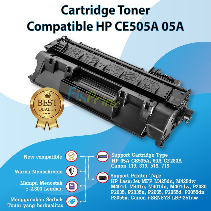 Cartridge Toner Compatible HP CE505A 05A / CF280A 80A Printer HP Pro 400 MFP M401 M425 P2035 P2035n