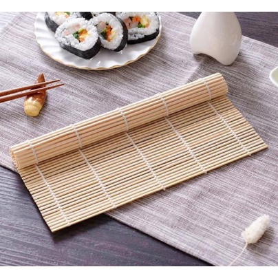 Tikar penggulung sushi makisu sushi roller bamboo mat alat masak dapur Tikar Penggulung Sushi Makisu Bamboo Roll Rolling Mat Gulungan Nasi Sushi Kimbap