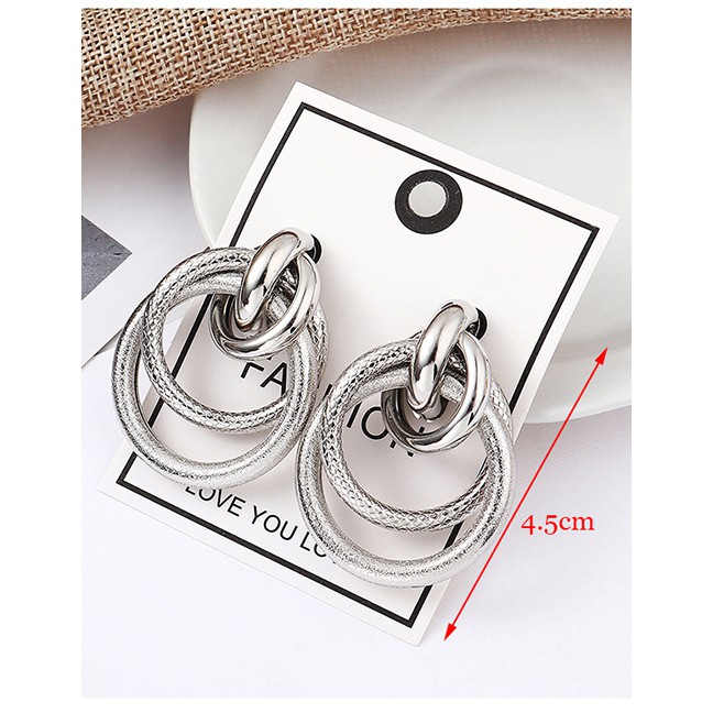 LRC Anting Tusuk Fashion K Dragonscale Road Earrings Y61840