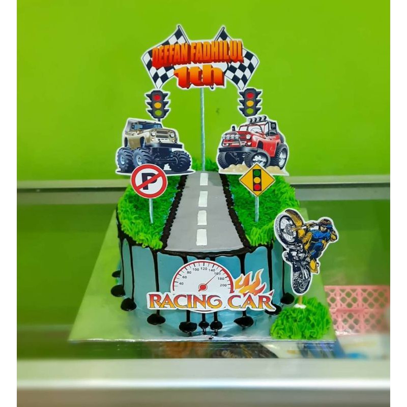 Jual topper kue racing cars motor toper ulang tahun custom Indonesia ...