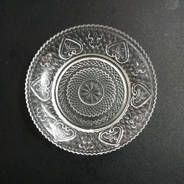 Piring Kecil Pisin Beling bening 4,7 inci isi 12 Pcs