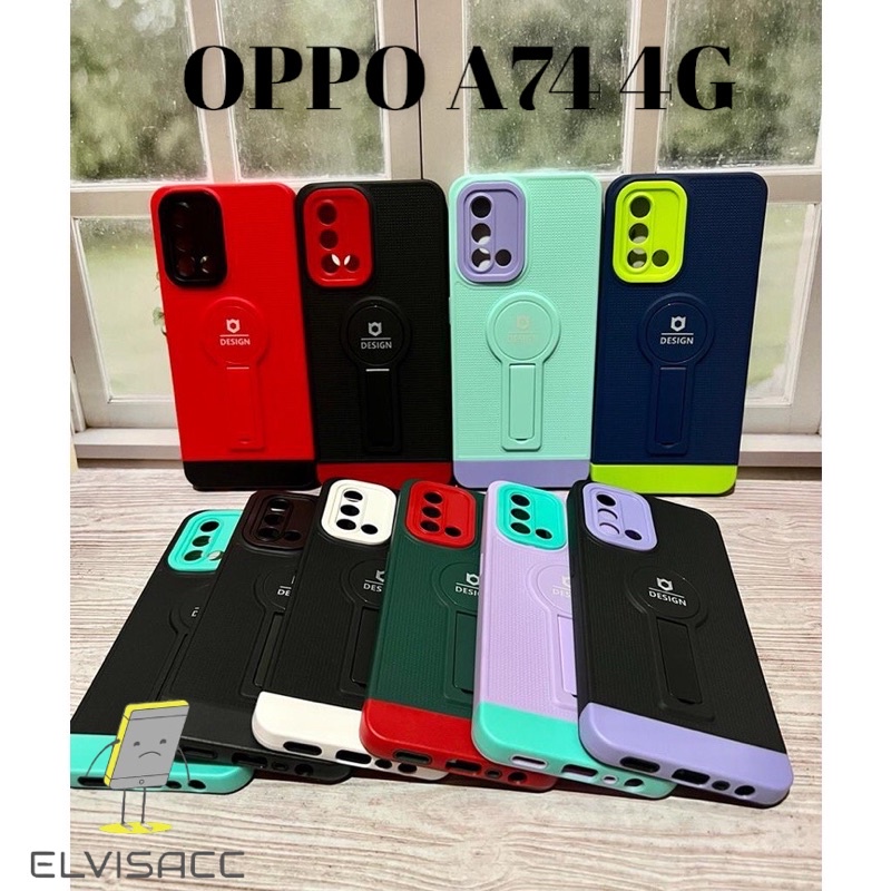 CASE OPPO A74 4G CASING OPPO A74 4G CASING STANDING LIPAT SOFTCASE PELINDUNG KAMERA