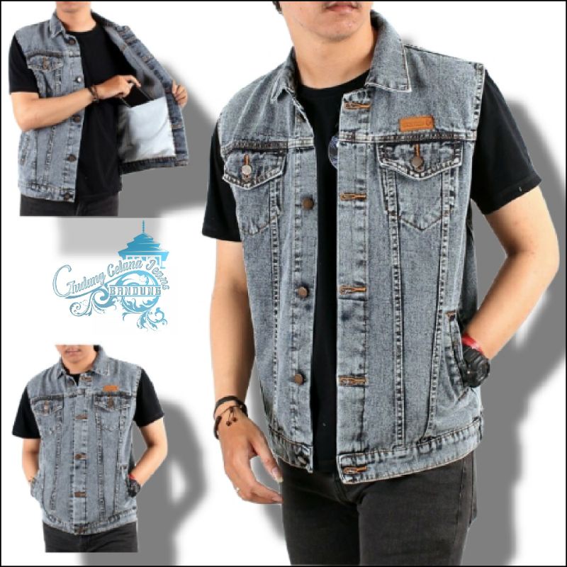 ROMPI MOTOR JEANS PRIA SANDWASH JUMBO M- XXXL VEST Bikers Sakatsu DISTRO