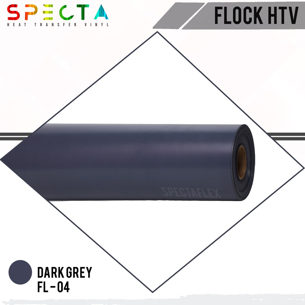 POLYFLEX FLOCK KOREA SPECTAFLEX FL-04 FLOCK HTV DARK GREY