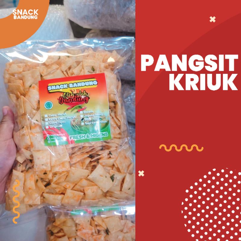 

Pangsit Kriuk/Keripik Pangsit/Pangsit Renyah/Snack Kiloan