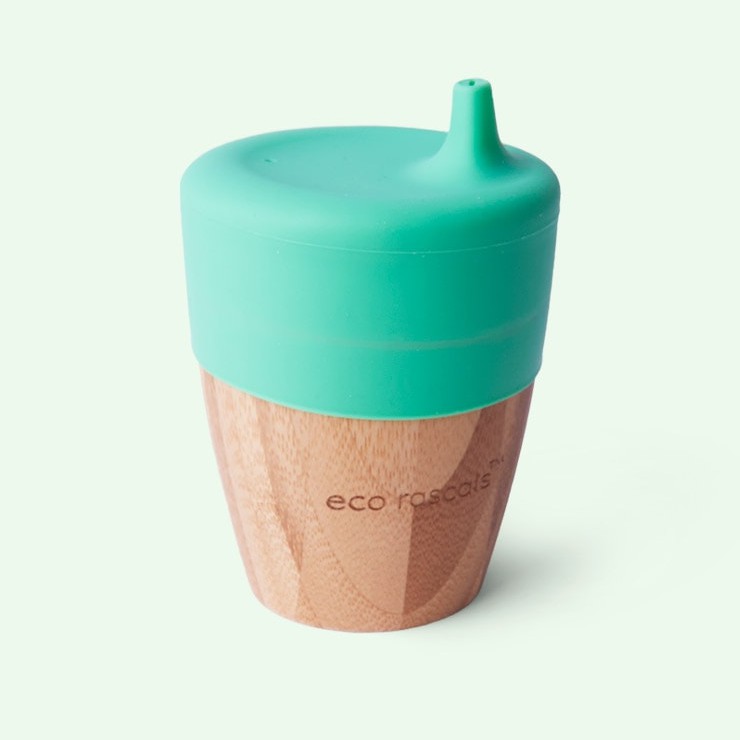 Eco Rascals Bamboo Small Cup With Sippy Feeder - Green