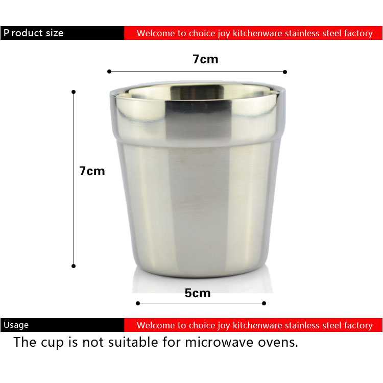 One Two Cups Gelas Bir Stainless Steel 180ML - J070