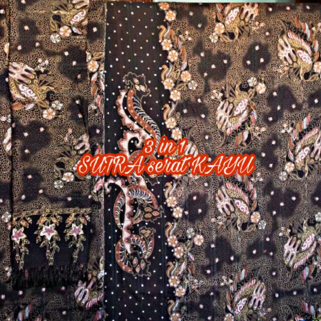 kain batik sarimbit sutra serat kayu