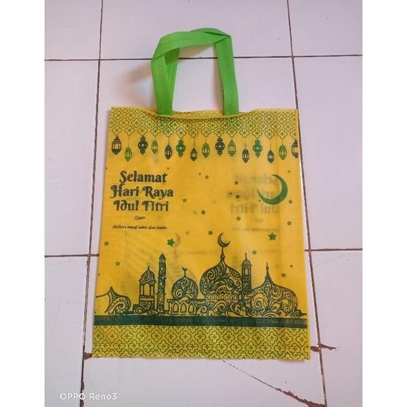 

✨ BISA COD ✨ Goodie Bag Lebaran [Lusinan]38X45X10 New Edition 2022 Sablon 2Sisi - - Hijau