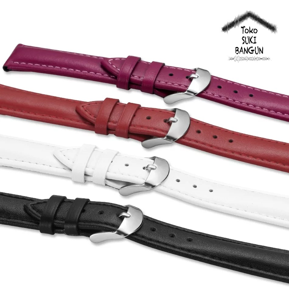 TALI JAM 16mm Leather Plain Soft DELUXE Colorful Watch Band Strap