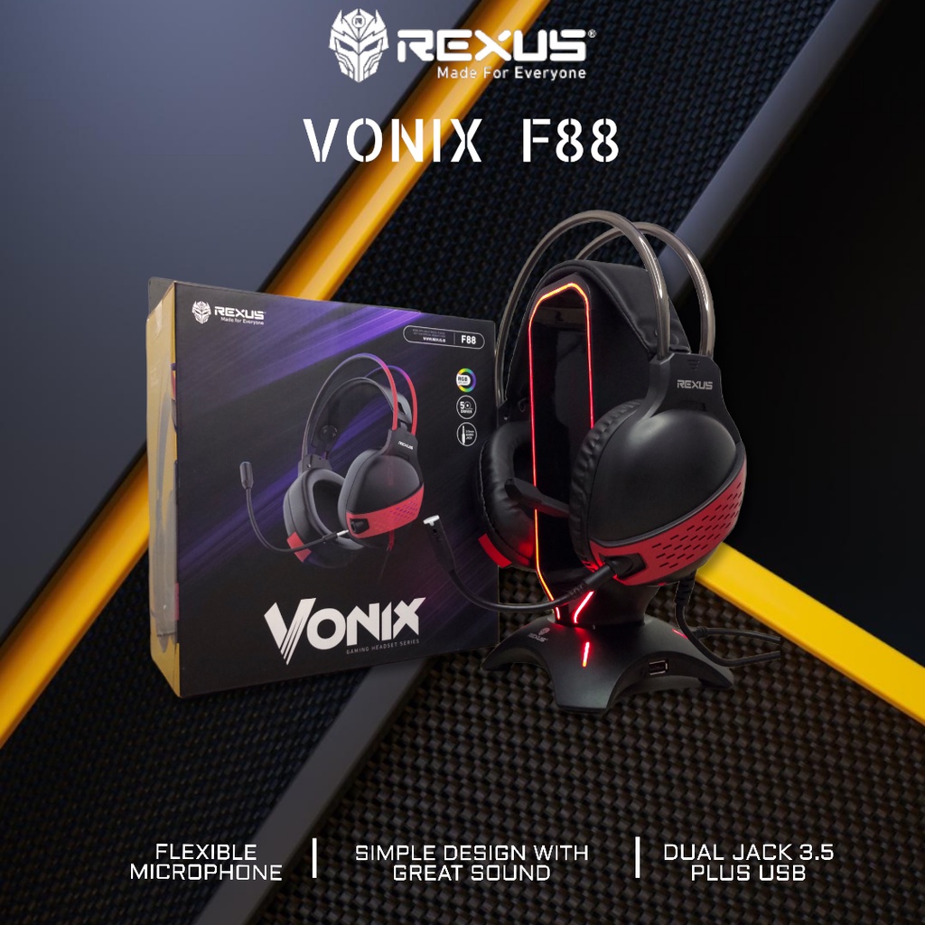Headset Gaming Rexus Vonix F88 RGB