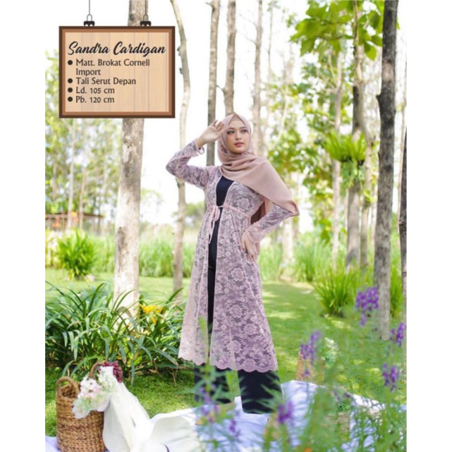 Cardigan Brokat Corneli Terbaaru / Long Cardi Premium Best Seller ( ORIGINAL )