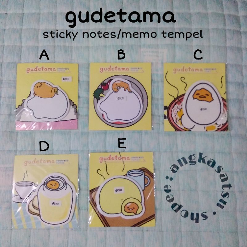 

Gudetama Memo Pad Sticky Note Kertas Memo