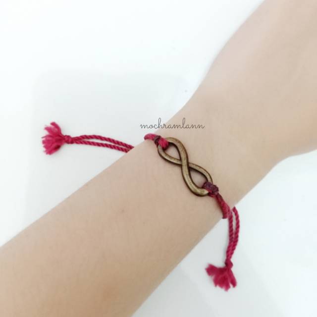 Gelang infinity tali polyester ♥️