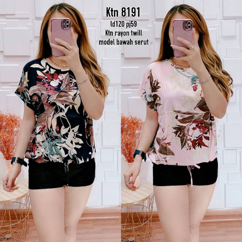 Nco ktn 8191Ktn rayon twill model bawah bisa serut