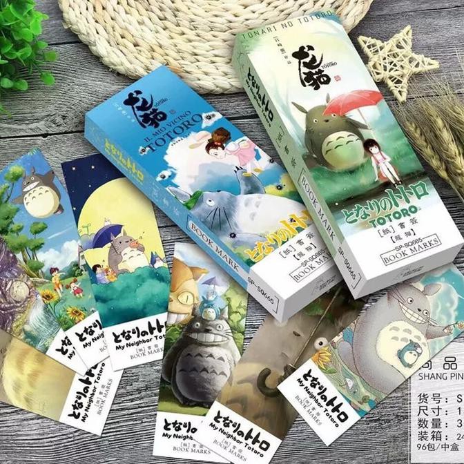 

✨ BISA BAYAR DITEMPAT✨ Totoro ghibli bookmark pembatas buku set 32 pcs DISKON Kode 858