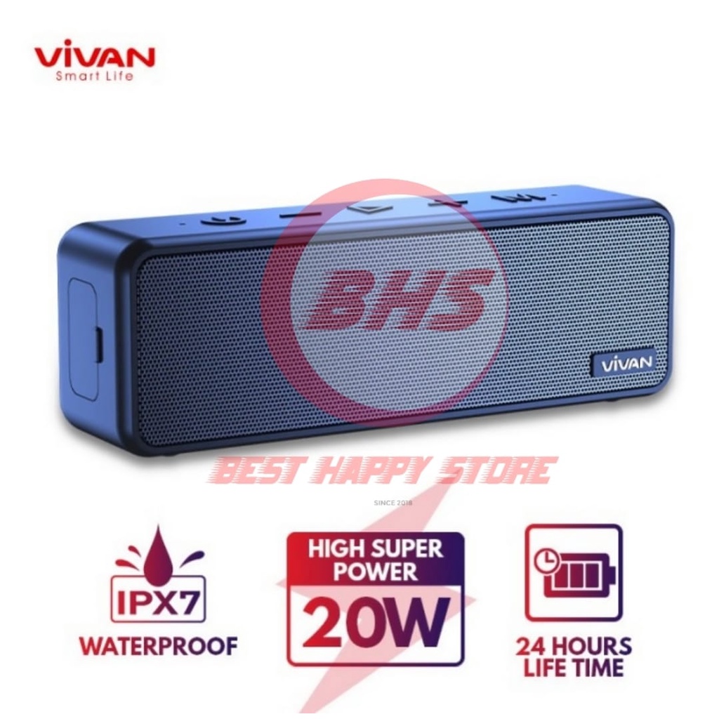Speaker Bluetooth Vivan VS20 Waterproof IPX7 20W ULTRA BASS