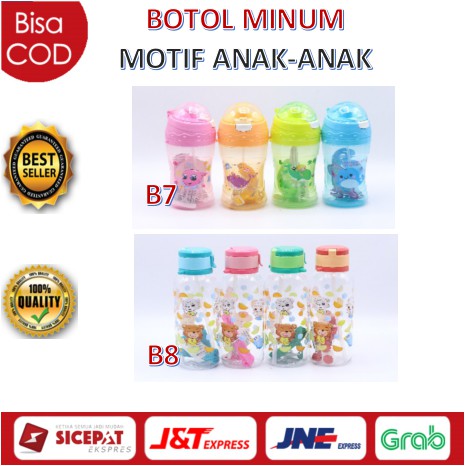 Gelas Minum Botol Minum Warna Motif Sport Olahraga Anak anak Boneka Gambar