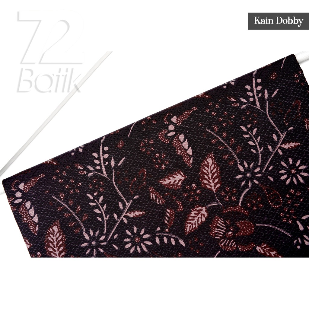 KAIN BATIK PREMIUM Dobby Motif Kupu Kembang Warna Hitam Ireng Coklat Cokelat 727511 Cap 72 Jarik Jarit Samping Kebat Panjang Batik Dobby Modern Premium Bahan Seragam Batik Pernikahan Kantor Keluarga Murah Kamen Jadi Batik Bali Lembaran