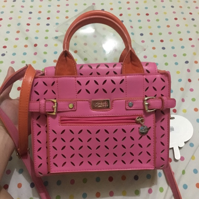 tas gosh original bag perforated shocking pink tua second