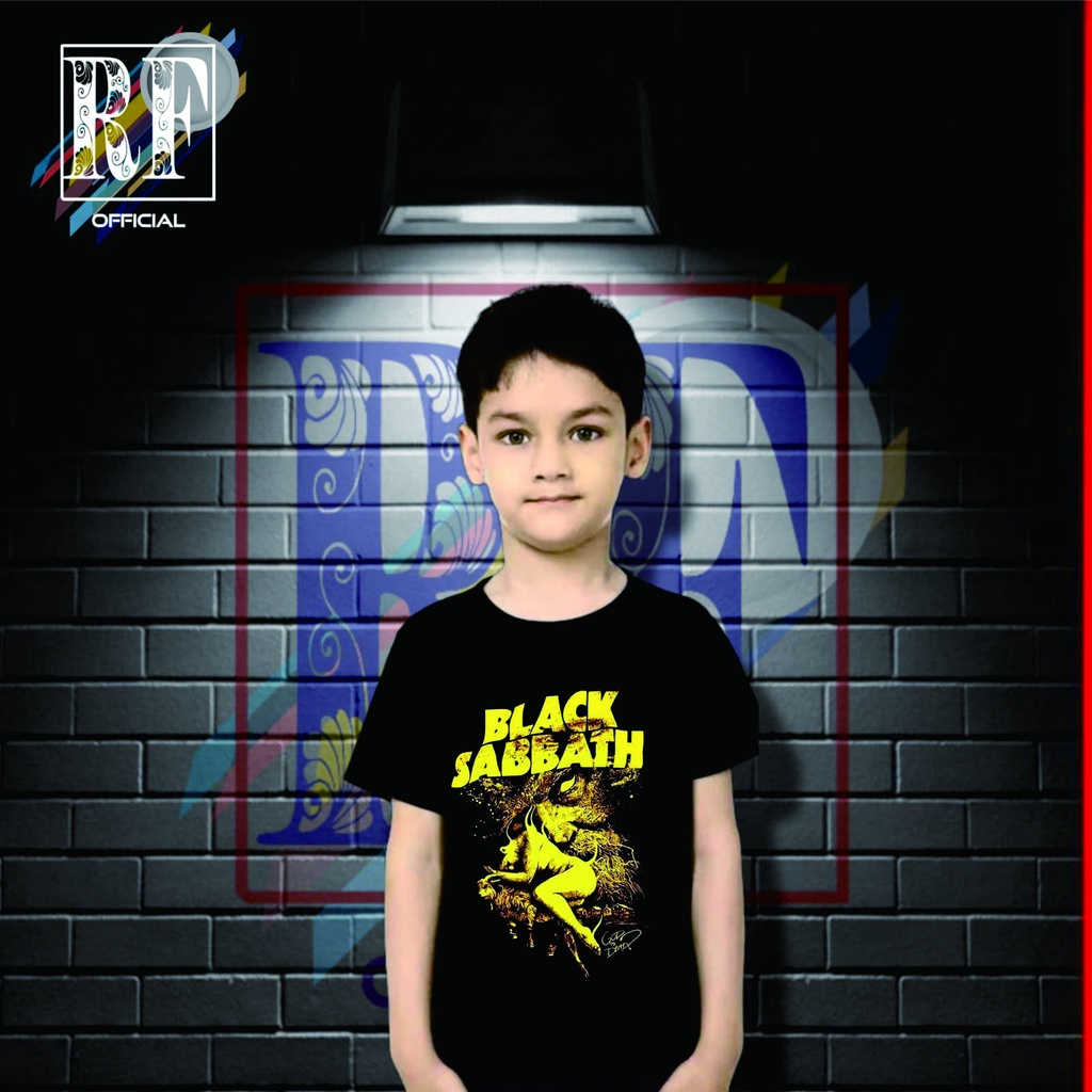 Kaos baju anak BLACK SABBATH YELLOW band logo  t-shirt band metal musik rock kaos band oversize loka