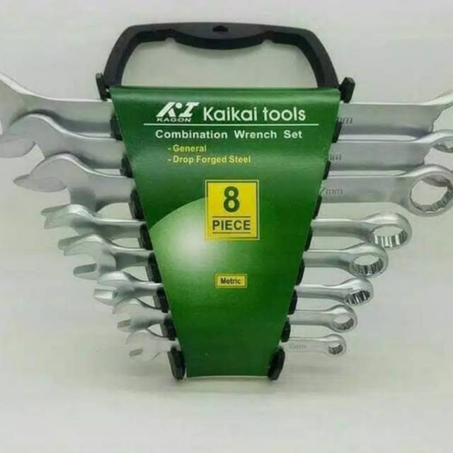Kunci ring dan pas satu set alat tehnik alat bengkel kunci pas