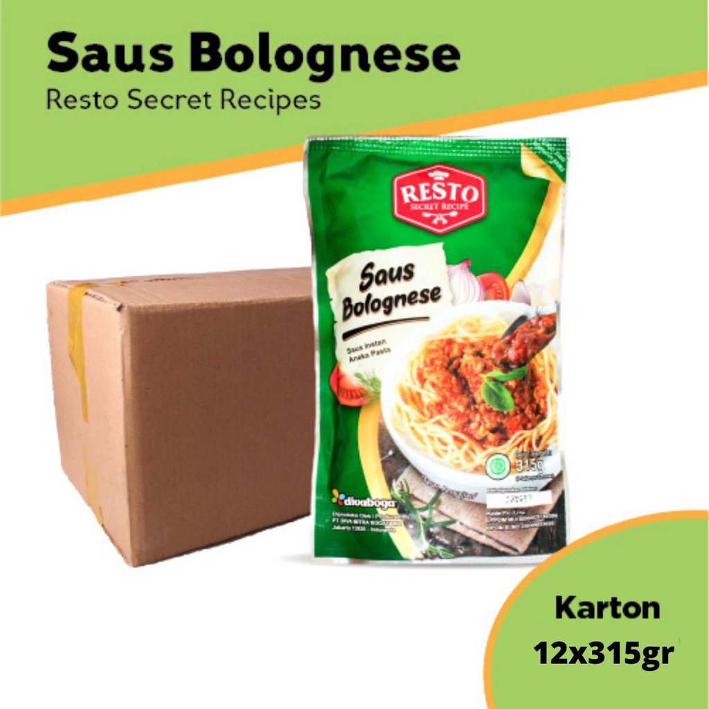 

RESTO Secret Recipe Saus Bolognese 315g (KARTON)