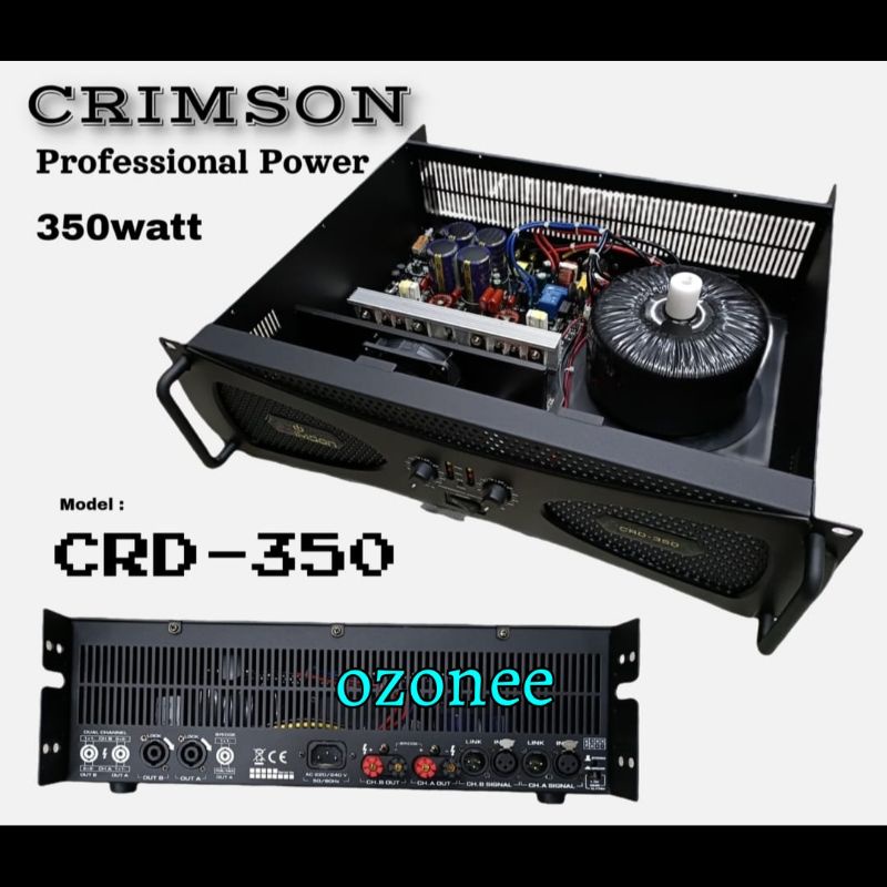 POWER AMPLIFER CRIMSON CRD 350 CRD350 2 CHANNEL 350 WATT CLASS D ORI