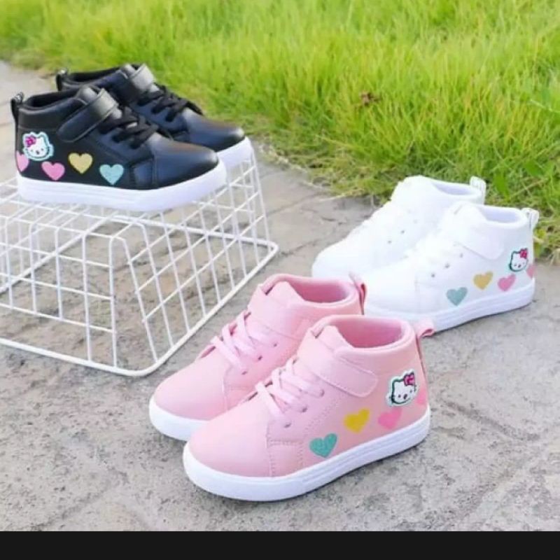 YASMINALSHOP11- Sepatu sneakers boot anak 4 love Kitty