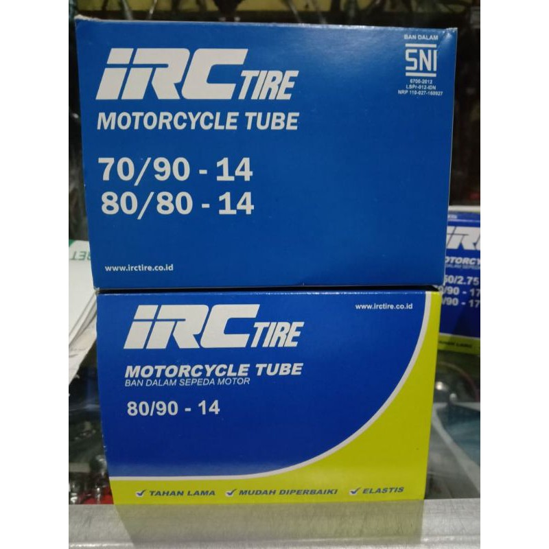sepasang ban dalam IRC depan belakang semua mio mio j m3 gt soul gt125 xeon xride  70/90 14 80/90 14