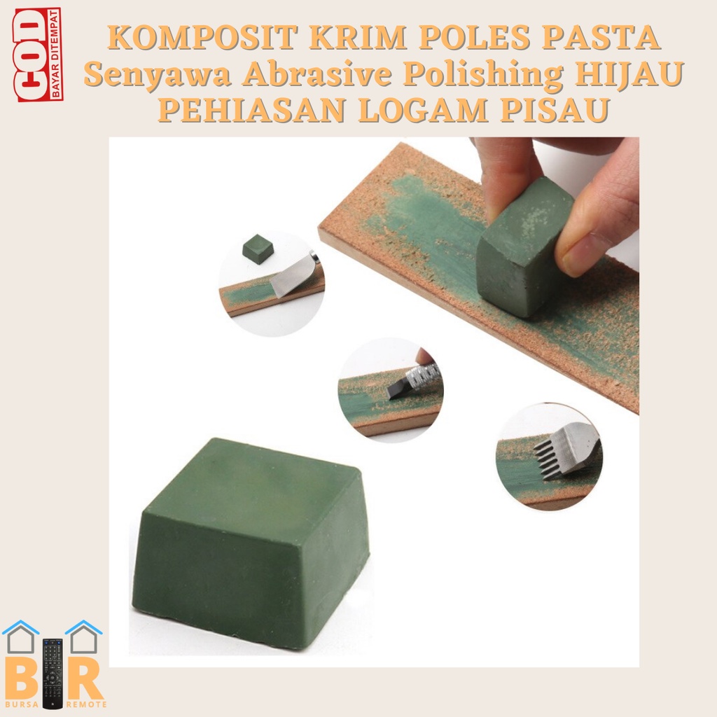 Perhiasan Polishing Pasta Buffing Compound KRIM POLES PASTA Senyawa Abrasive Polishing HIJAU PEHIASAN LOGAM PISAU