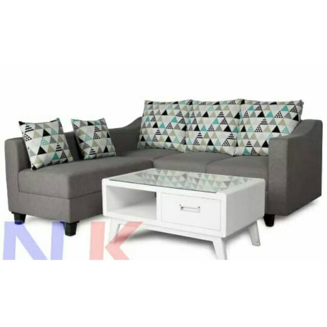 Sofa L putus + meja duco