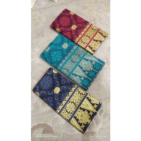 kain/bahan motif songket mawar Jepang rakam