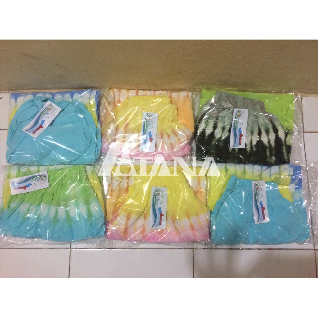 Celana Jogger Aladin Santung Motif Salur Warna Biru All Size