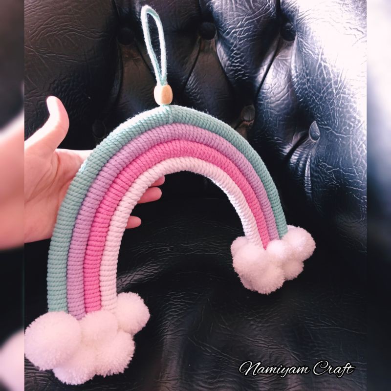 Rainbow room decoration | Wall hanging Macrame | Hiasan Dinding Kamar Anak