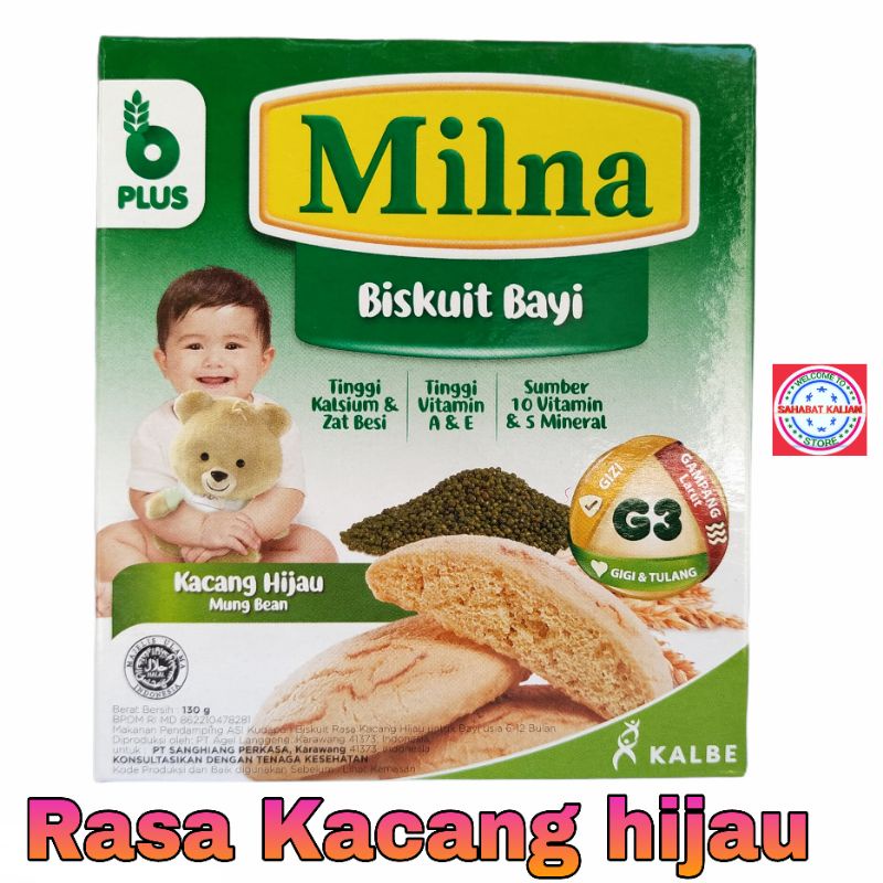 MILNA BISKUIT BAYI KACANG HIJAU 130GR PER 1 BOX