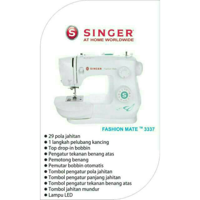 Mesin Jahit SINGER 3337 Fashionmate Portable