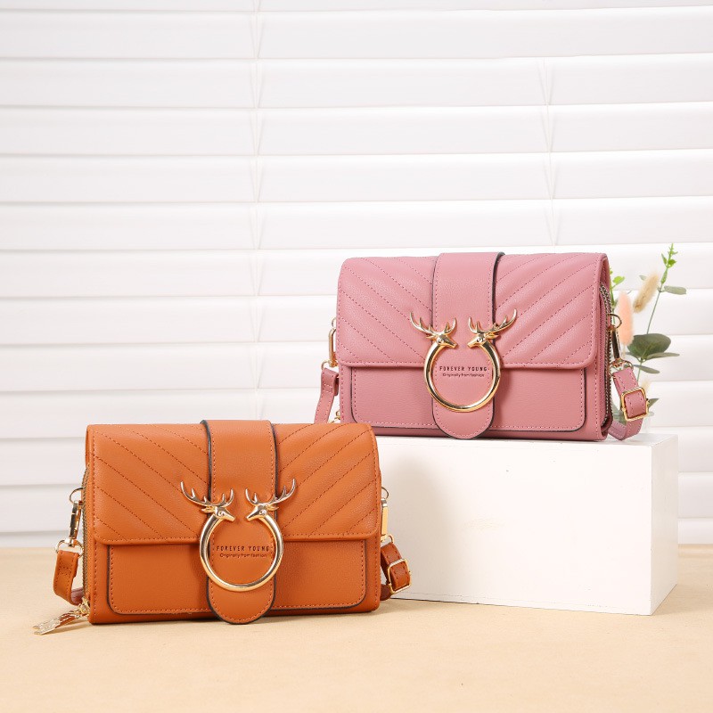 KhatinStore Tas Selempang Wanita Terbaru Import / Dompet HP Remaja / FOREVER YOUNG ORI 4 IN 1 - 354