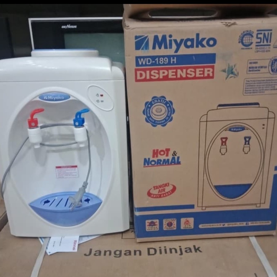 DISPENSER MIYAKO WD 189 H WD189H WD-189H PANAS DAN NORMAL TANGKI ANTI KARAT