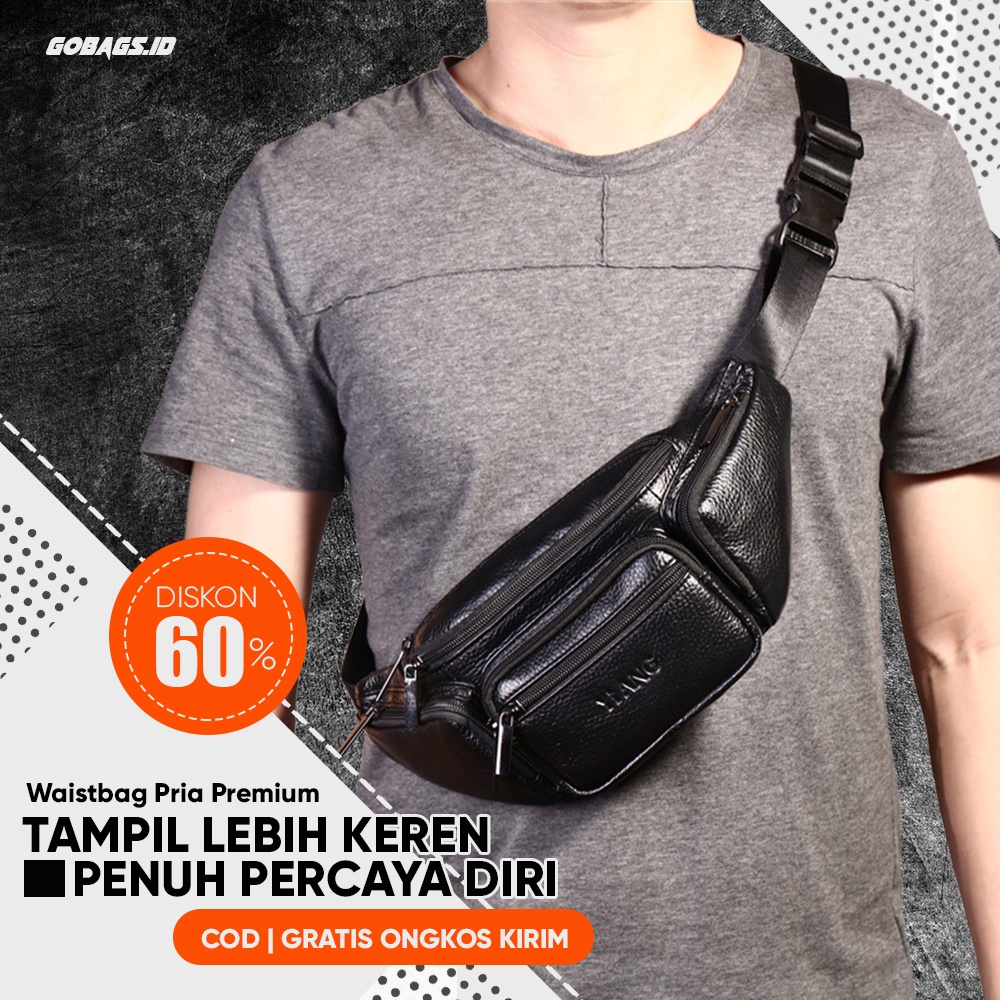 Tas Pria Waistbag Selempang Waitbag Salempang Waisbag Selempanh Wesbag Selepang Westbag slepang wasb