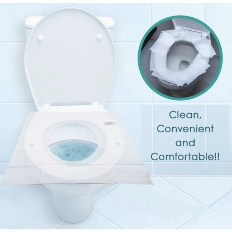 Disposable plastic plastik Toilet Seat Cover Alas Dudukan kloset umum