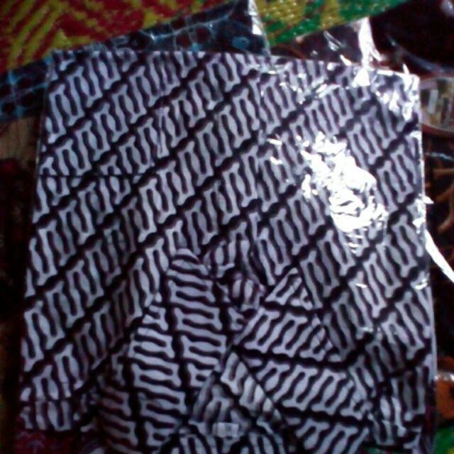 Promo Asli Baju Batik Kemeja Pria Sogan Lawasan Manuk Kembar Katun Cap Solo Baru Pria Kerja Lebaran