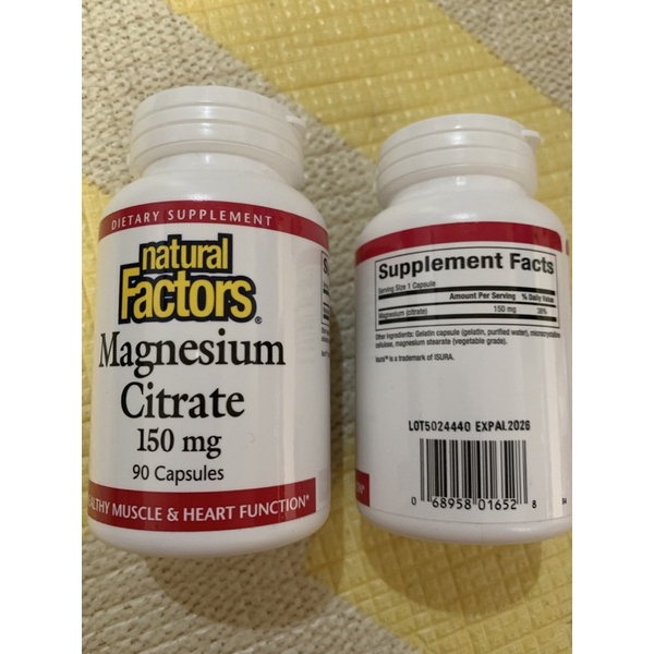 Natural Factors Magnesium Citrate 150mg