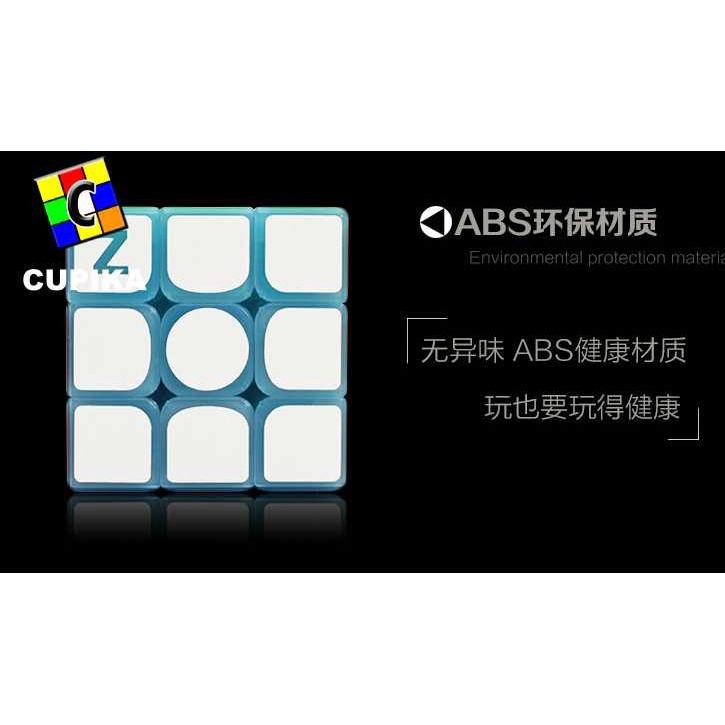 Rubik 3x3 3x3x3 ZCUBE Glow In the Dark Biru Hijau viral LUMINOUS yongjun qiyi moyu