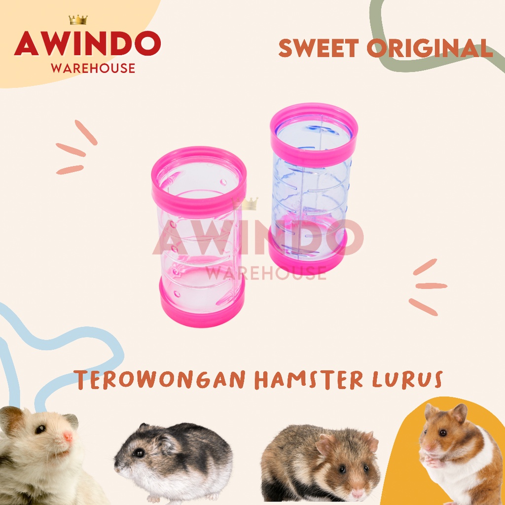 MAINAN HAMSTER TEROWONGAN TUNNEL LORONG HAMSTER BENTUK LURUS SWEET ORI