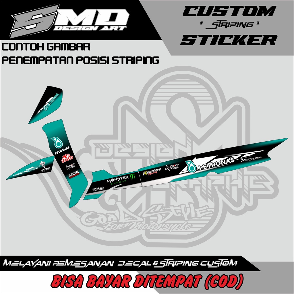 STRIPING VARIASI F1ZR PETRONAS RACING NEW TERBARU