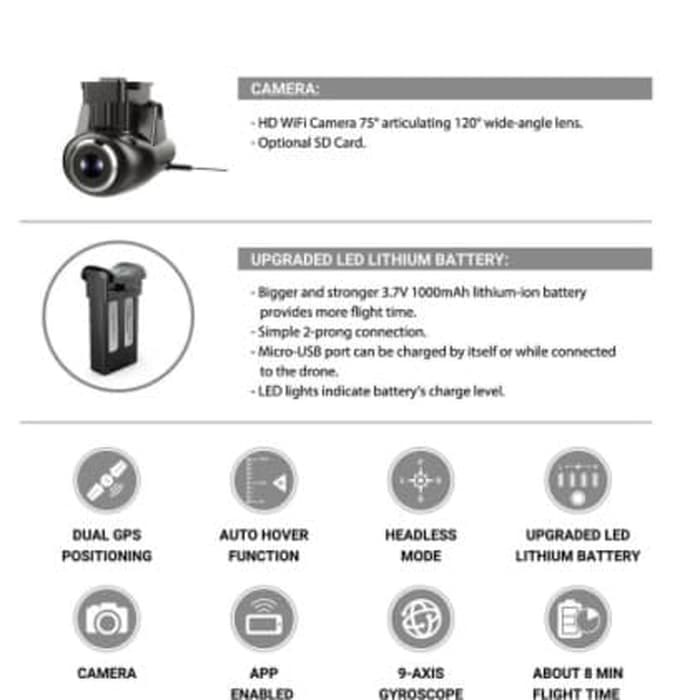 RC DRONE NARTOR NX5 SJRC S20W DUAL GPS FOLOW ME CAMERA WIFI FPV 1080P