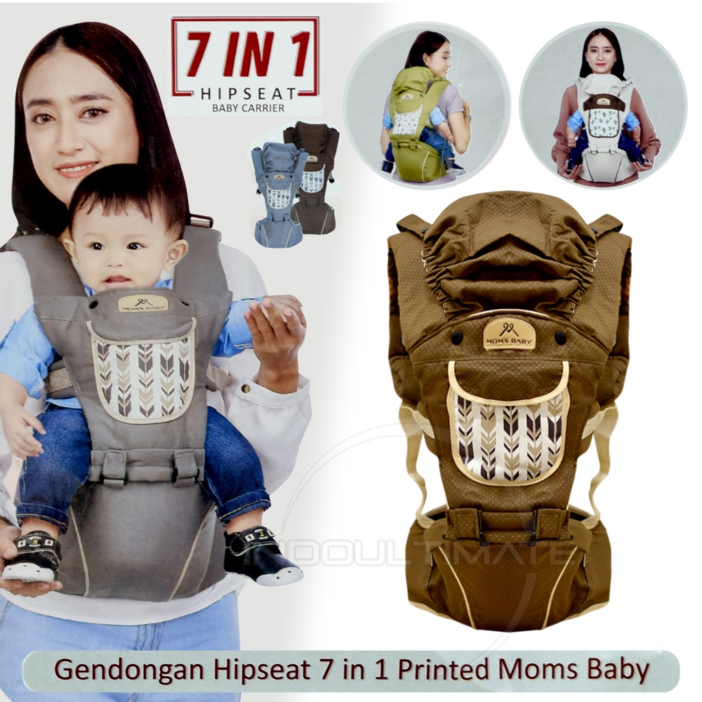 7in1 Hipseat Multifungsi MOMS BABY Gendongan Depan Duduk Anti Capek BY-193-GB Gendongan Bayi Balita