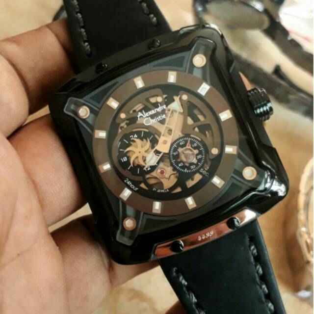 jam Tangan Pria Original Alexandre Christie AC 3030 MA Automatic Jam Cowok Expedition Keren