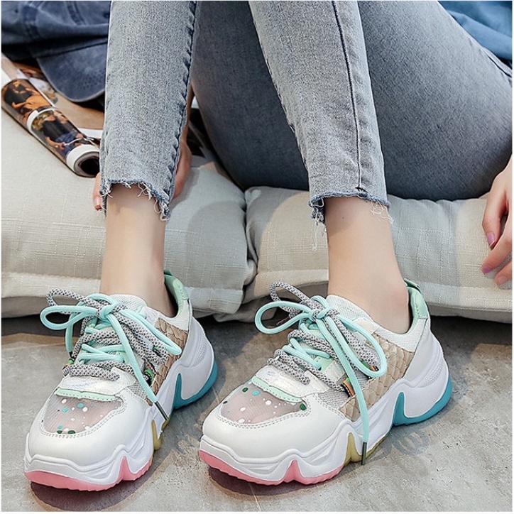 Sepatu Sneakers Wanita Import Spatu Sneaker Cewe Fashion Korea Kekinian Terbaru SP-123